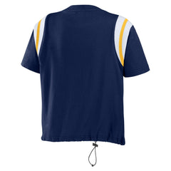 Milwaukee Brewers WEAR by Erin Andrews Women's Cinched Colorblock T-Shirt - MLB T-shirts