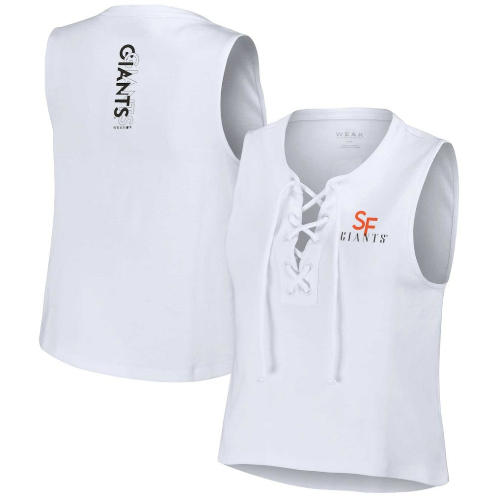 San Francisco Giants WEAR by Erin Andrews Women's Lace-Up Tank Top - MLB Tanks