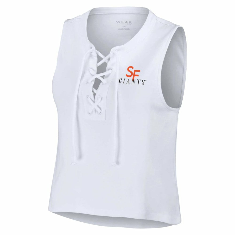 San Francisco Giants WEAR by Erin Andrews Women's Lace-Up Tank Top - MLB Tanks