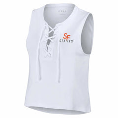 San Francisco Giants WEAR by Erin Andrews Women's Lace-Up Tank Top - MLB Tanks