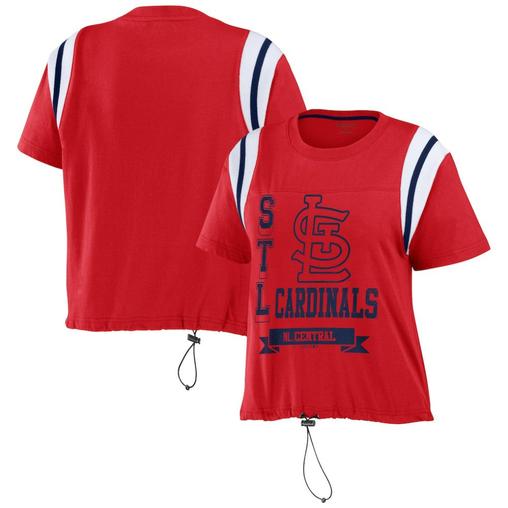 St. Louis Cardinals WEAR by Erin Andrews Women's Cinched Colorblock T-Shirt - MLB T-shirts