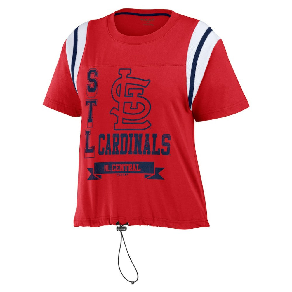 St. Louis Cardinals WEAR by Erin Andrews Women's Cinched Colorblock T-Shirt - MLB T-shirts