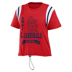 St. Louis Cardinals WEAR by Erin Andrews Women's Cinched Colorblock T-Shirt - MLB T-shirts