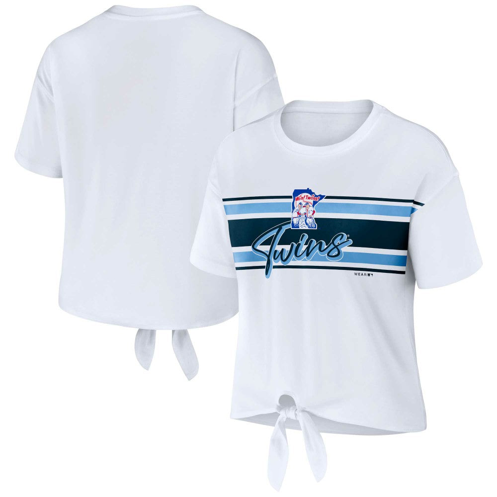 Minnesota Twins WEAR by Erin Andrews Women's Front Tie T-Shirt - MLB T-shirts