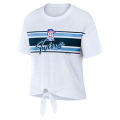 Minnesota Twins WEAR by Erin Andrews Women's Front Tie T-Shirt - MLB T-shirts