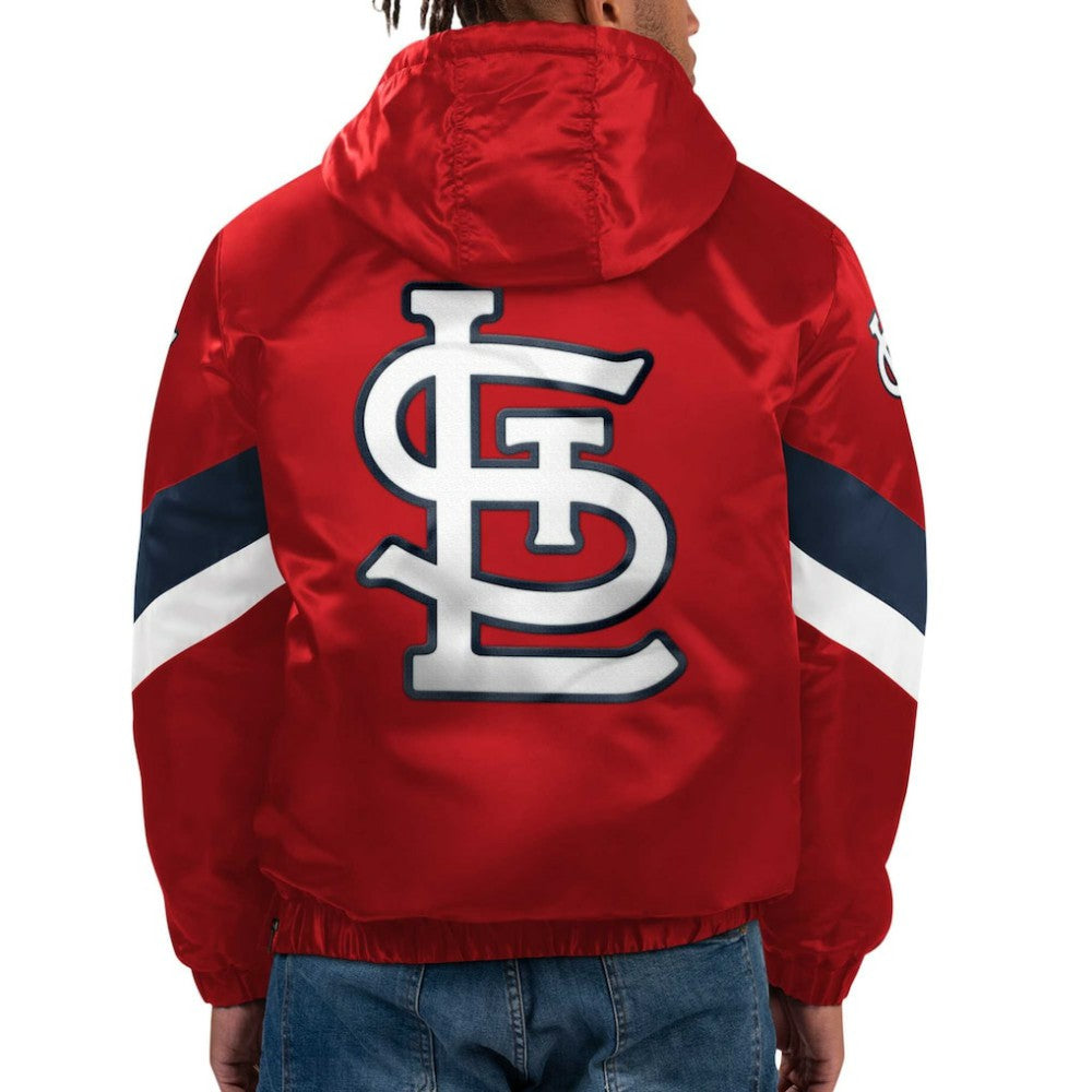 St. Louis Cardinals Starter Force Play II Half-Zip Hooded Jacket - MLB Jackets