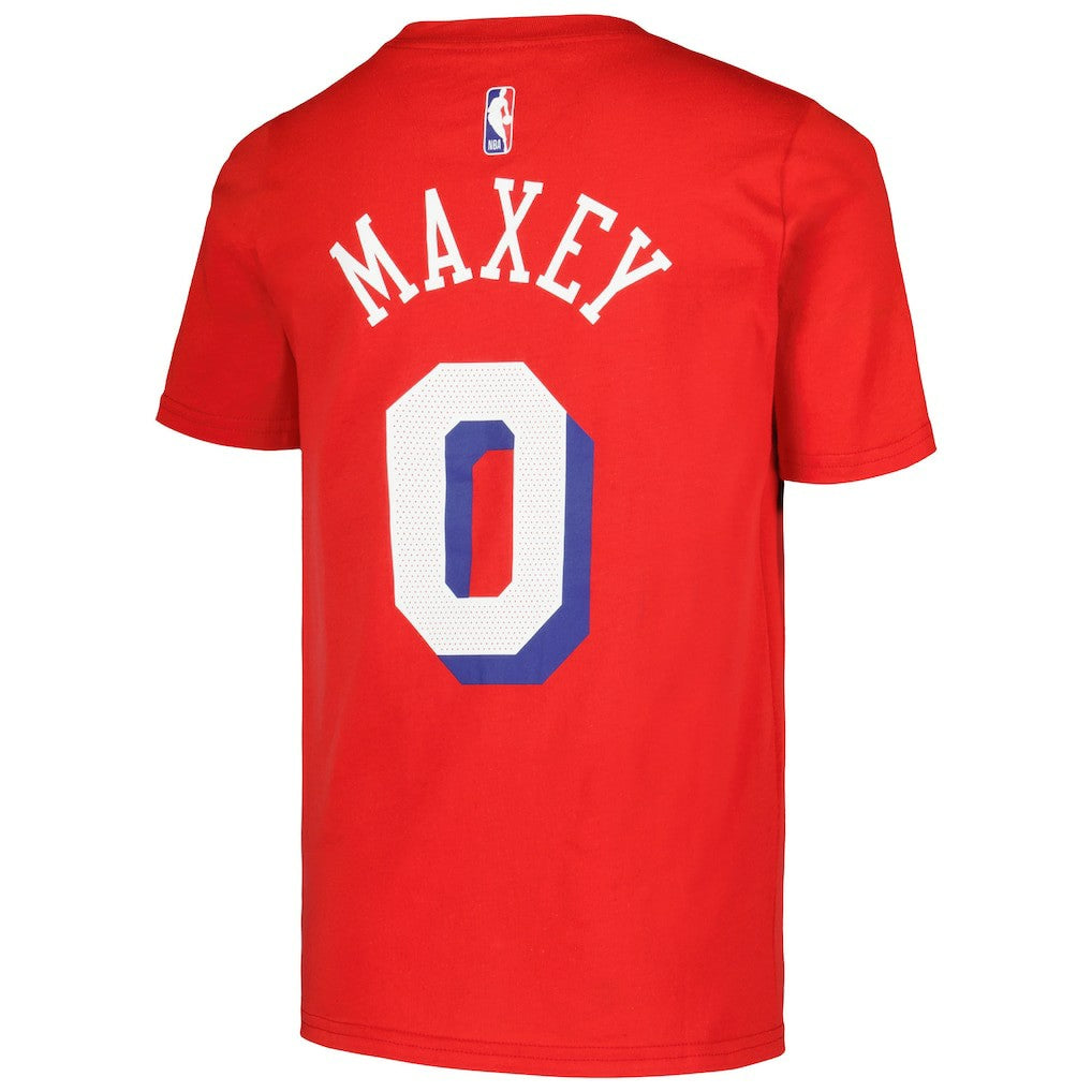Red Tyrese Maxey Philadelphia 76ers Jordan Brand Youth Name & Number Statement T-Shirt | NBA