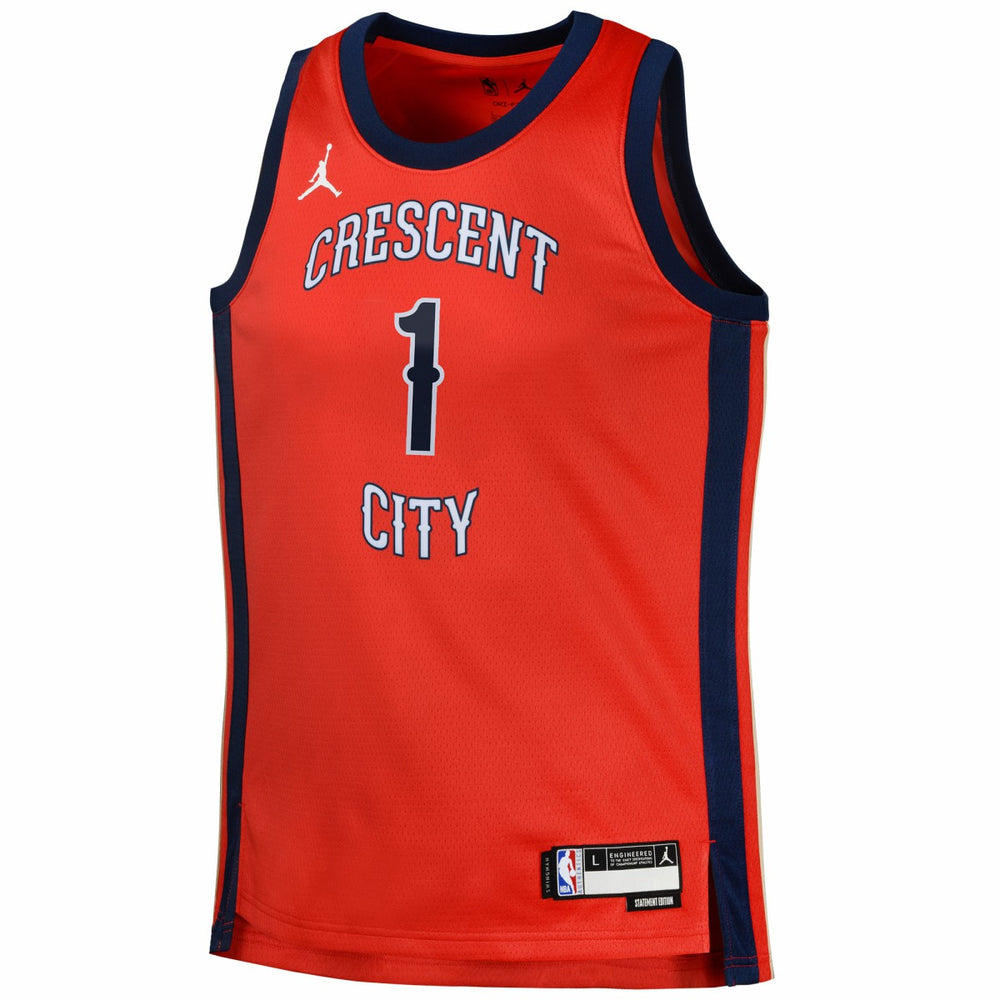 Red Zion Williamson New Orleans Pelicans Jordan Brand Swingman Jersey Statement | NBA