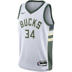 White Giannis Antetokounmpo Milwaukee Bucks Youth Swingman Jersey | NBA