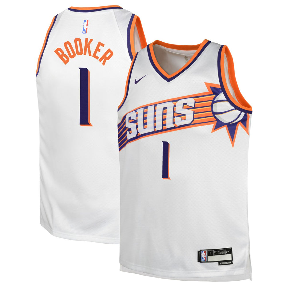 White Devin Booker Phoenix Suns Youth Swingman Jersey | NBA