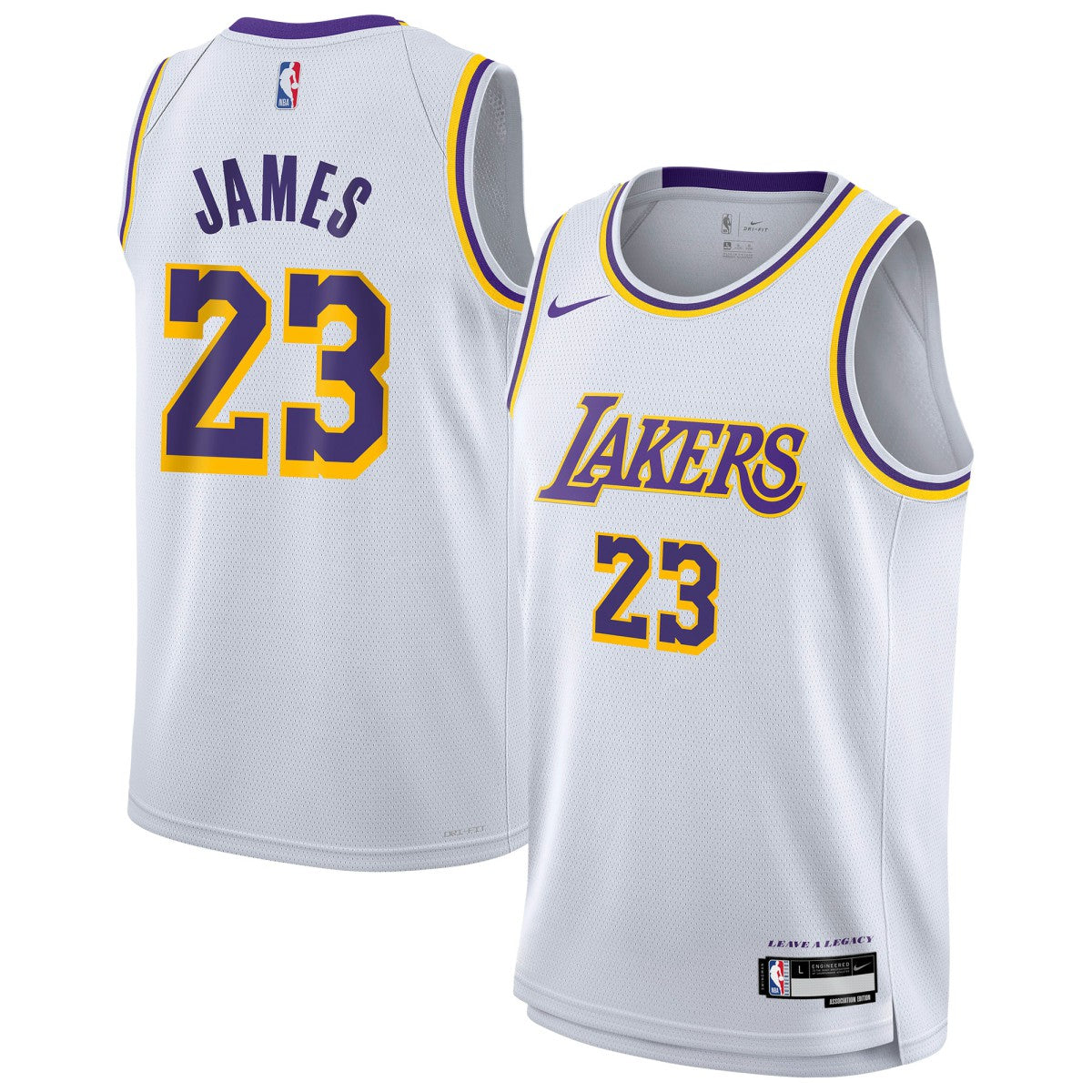 White LeBron James Los Angeles Lakers Youth Swingman Jersey | NBA