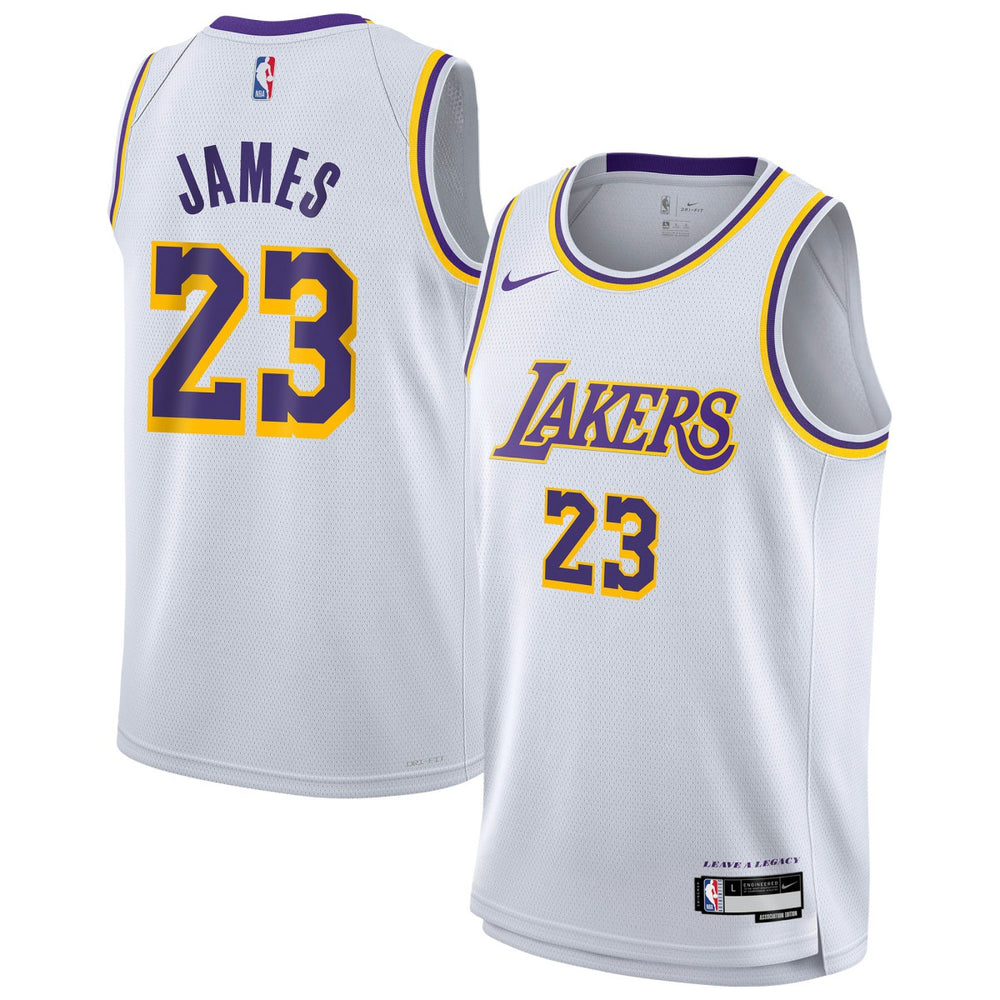 White LeBron James Los Angeles Lakers Youth Swingman Jersey | NBA
