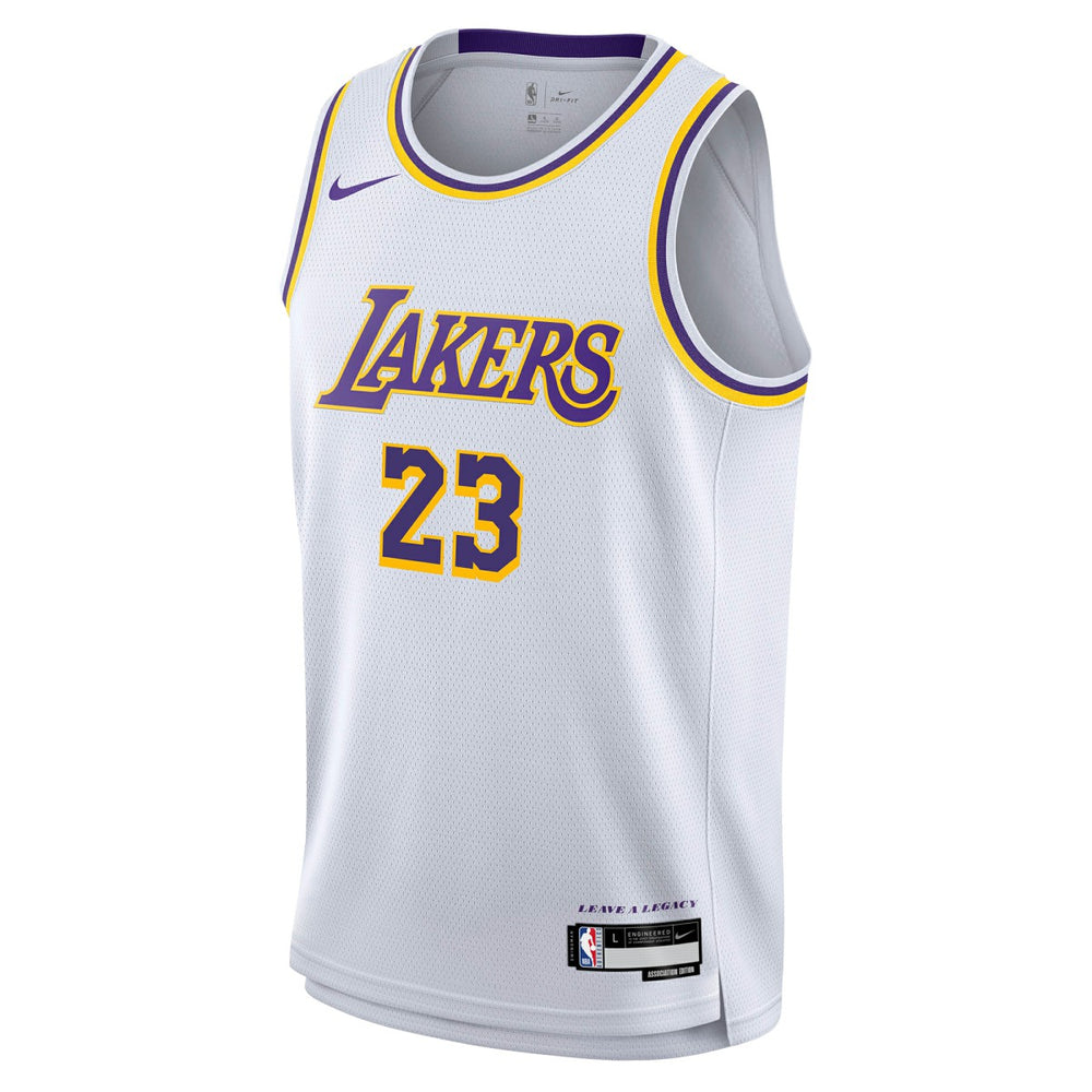 White LeBron James Los Angeles Lakers Youth Swingman Jersey | NBA
