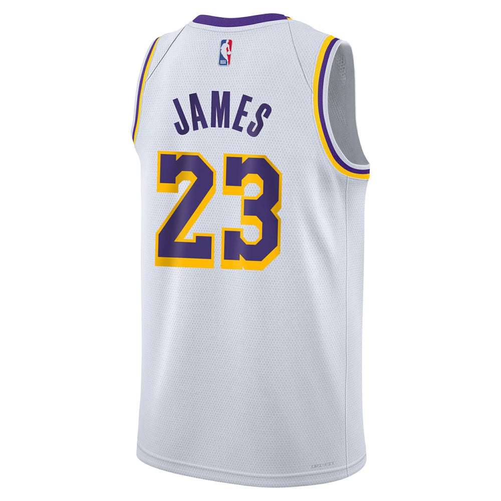 White LeBron James Los Angeles Lakers Youth Swingman Jersey | NBA
