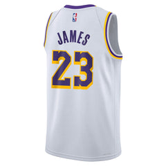 White LeBron James Los Angeles Lakers Youth Swingman Jersey | NBA