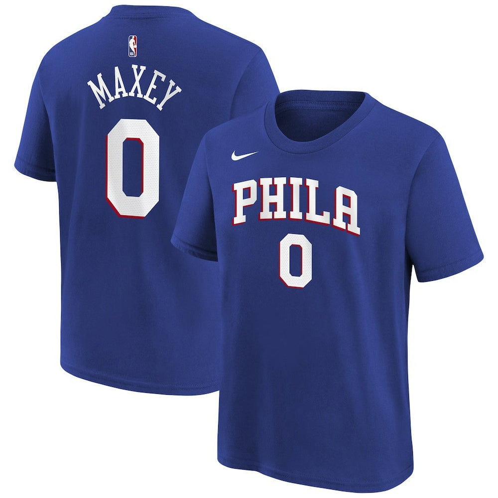 Royal Tyrese Maxey Philadelphia 76ers Youth Icon Name & Number T-Shirt | NBA