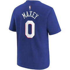 Royal Tyrese Maxey Philadelphia 76ers Youth Icon Name & Number T-Shirt | NBA