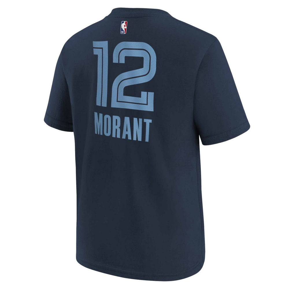 Navy Ja Morant Memphis Grizzlies Youth Icon Name & Number T-Shirt | NBA