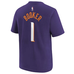 Purple Devin Booker Phoenix Suns Youth Icon Name & Number T-Shirt | NBA