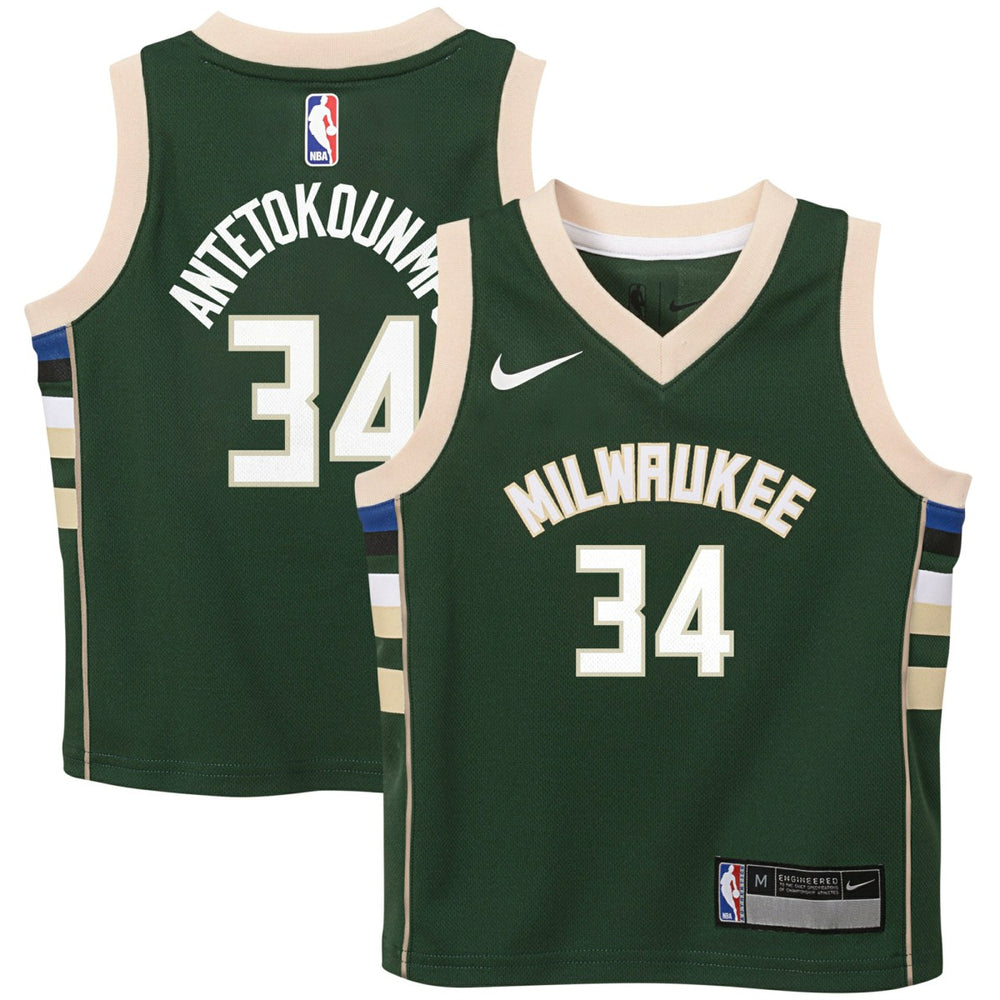 Hunter Green Giannis Antetokounmpo Milwaukee Bucks Preschool Swingman Player Jersey | NBA