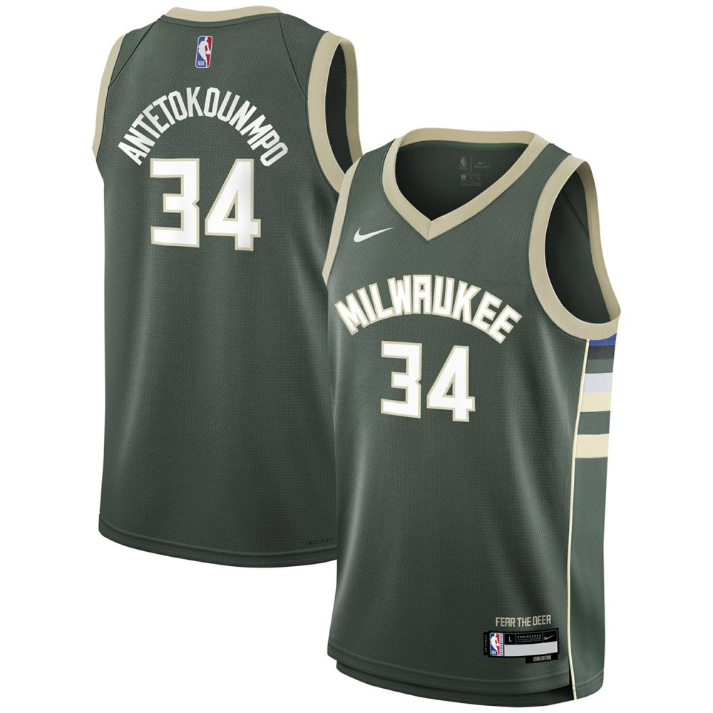 Hunter Green Giannis Antetokounmpo Milwaukee Bucks Youth Swingman Jersey | NBA