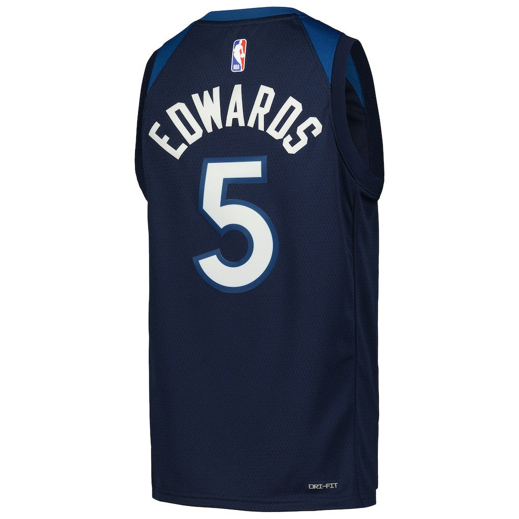 Navy Anthony Edwards Minnesota Timberwolves Youth Swingman Jersey | NBA