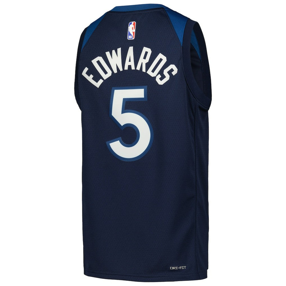 Navy Anthony Edwards Minnesota Timberwolves Youth Swingman Jersey | NBA