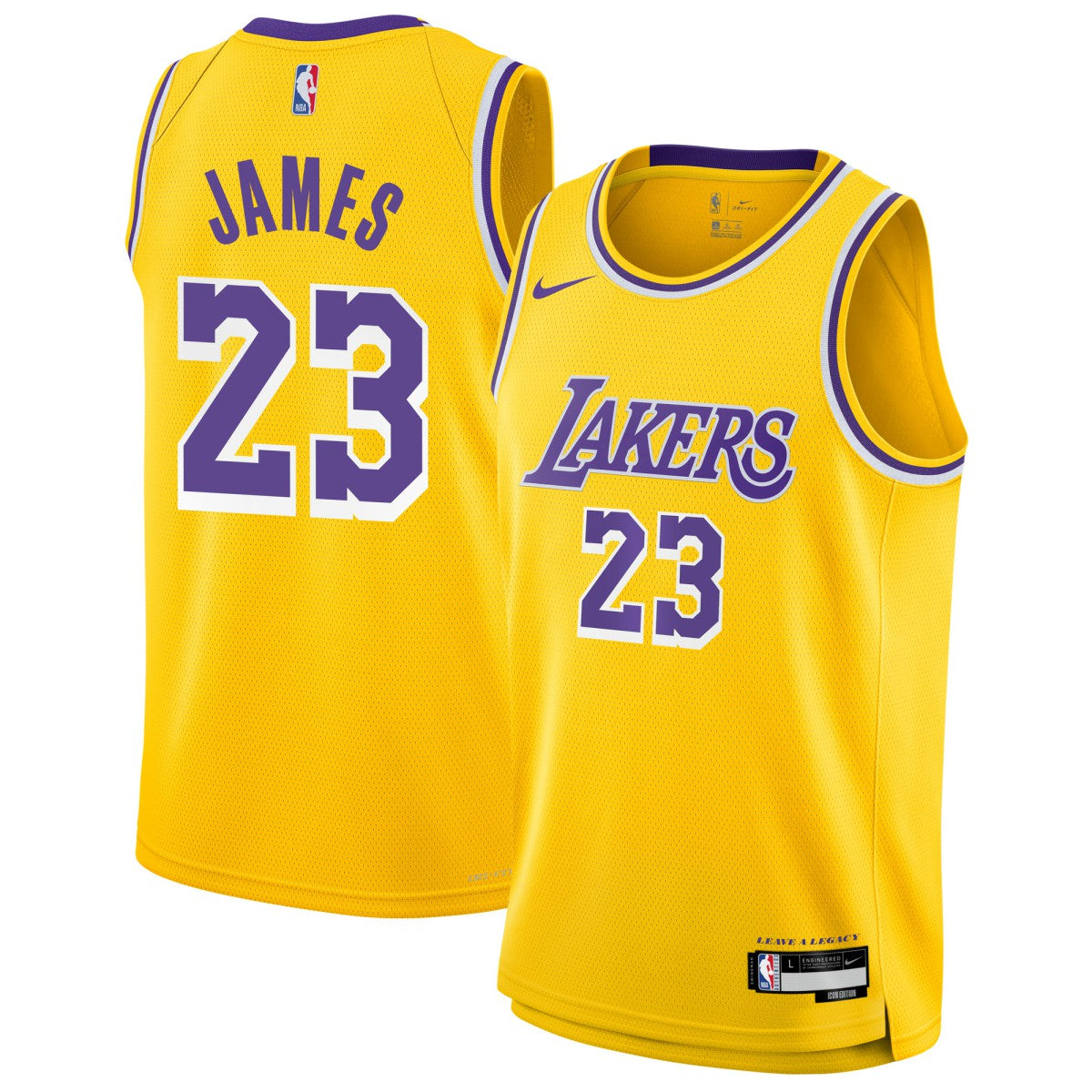 Gold LeBron James Los Angeles Lakers Youth Swingman Jersey | NBA