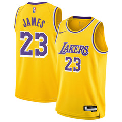 Gold LeBron James Los Angeles Lakers Youth Swingman Jersey | NBA