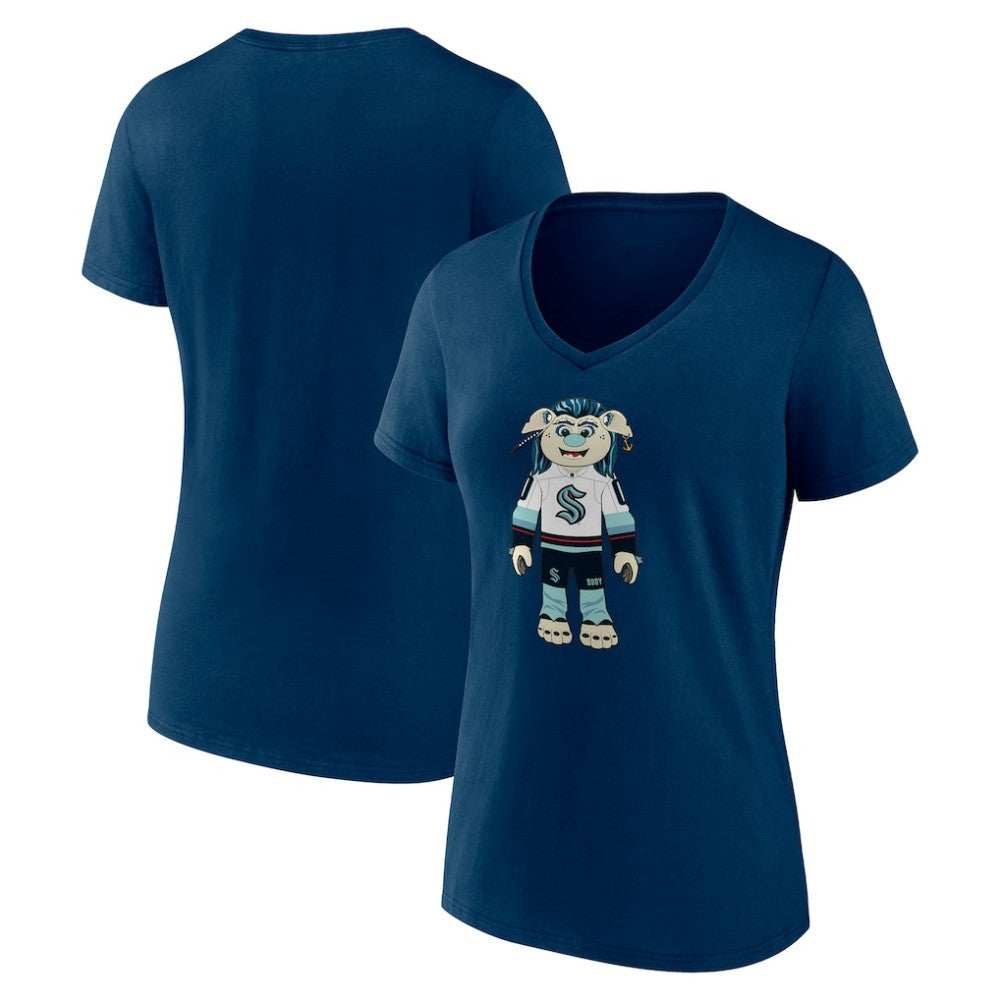 Seattle Kraken Women's Mascot Buoy V-Neck T-Shirt -  NHL T-shirts