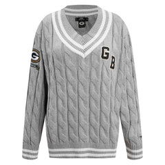 Green Bay Packers Pro Standard Women's Prep V-Neck Pullover Sweater | NFL Hot