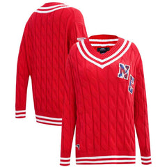 New England Patriots Pro Standard Women's Prep V-Neck Pullover Sweater | NFL Outlet
