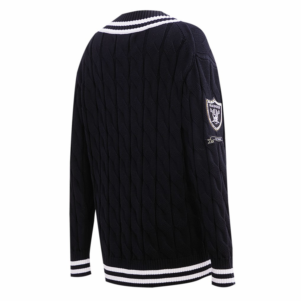 Las Vegas Raiders Pro Standard Women's Prep V-Neck Pullover Sweater | NFL Near me