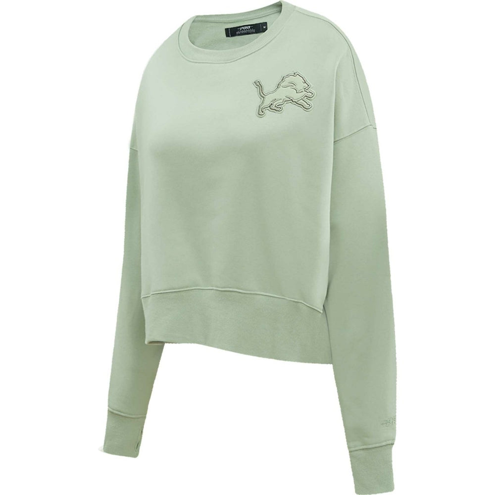 Detroit Lions Pro Standard Women's Oversized Cropped Neutral Pullover Sweatshirt | NFL Outlet