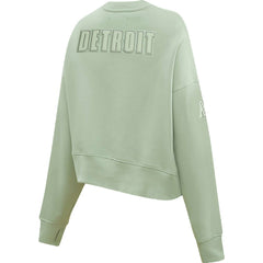 Detroit Lions Pro Standard Women's Oversized Cropped Neutral Pullover Sweatshirt | NFL Outlet