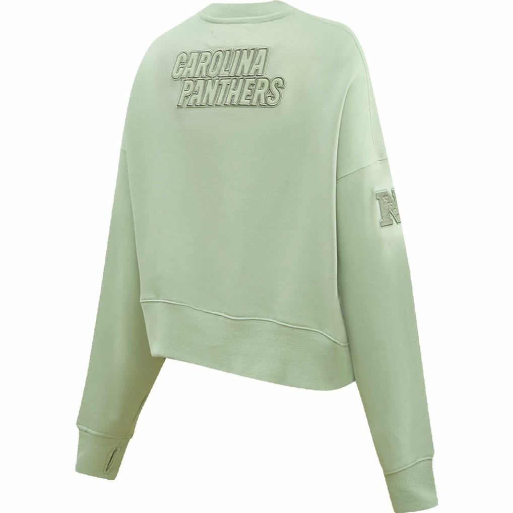 Carolina Panthers Pro Standard Women's Oversized Cropped Neutral Pullover Sweatshirt | NFL Sale
