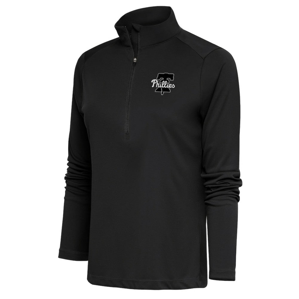 Philadelphia Phillies Antigua Women's Brushed Metallic Tribute Half-Zip Pullover Top - MLB Pullover