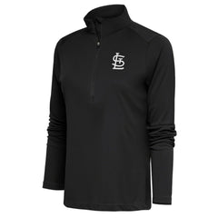 St. Louis Cardinals Antigua Women's Brushed Metallic Tribute Half-Zip Pullover Top - MLB Pullover