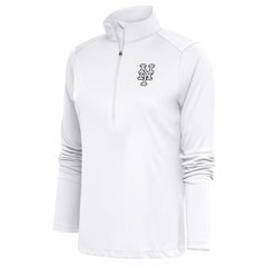 New York Mets Antigua Women's Brushed Metallic Tribute Half-Zip Pullover Top - MLB Pullover
