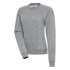San Francisco Giants Antigua Women's Brushed Metallic Victory Pullover Sweatshirt - MLB Pullover