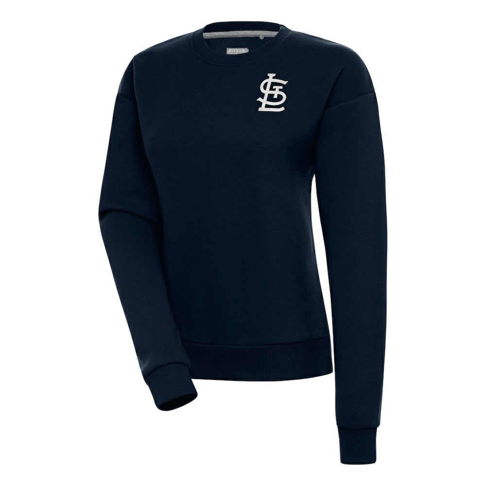 St. Louis Cardinals Antigua Women's Brushed Metallic Victory Pullover Sweatshirt - MLB Pullover