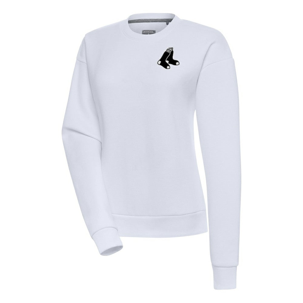 Boston Red Sox Antigua Women's Brushed Metallic Victory Pullover Sweatshirt - MLB Pullover