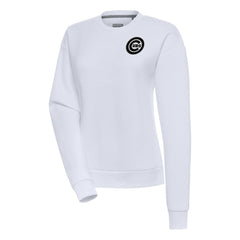 Chicago Cubs Antigua Women's Brushed Metallic Victory Pullover Sweatshirt - MLB Pullover