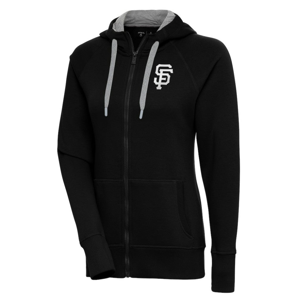 San Francisco Giants Antigua Women's Brushed Metallic Victory Full-Zip Hoodie - MLB Hoodies
