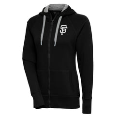 San Francisco Giants Antigua Women's Brushed Metallic Victory Full-Zip Hoodie - MLB Hoodies