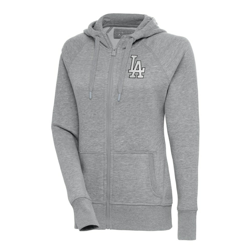 Los Angeles Dodgers Antigua Women's Brushed Metallic Victory Full-Zip Hoodie - MLB Hoodies