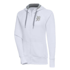Detroit Tigers Antigua Women's Brushed Metallic Victory Full-Zip Hoodie - MLB Hoodies