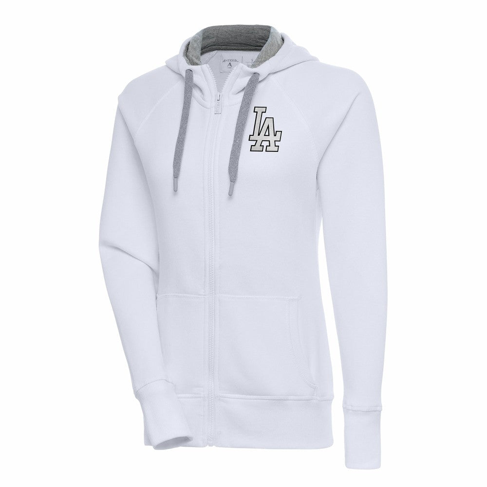 Los Angeles Dodgers Antigua Women's Brushed Metallic Victory Full-Zip Hoodie - MLB Hoodies