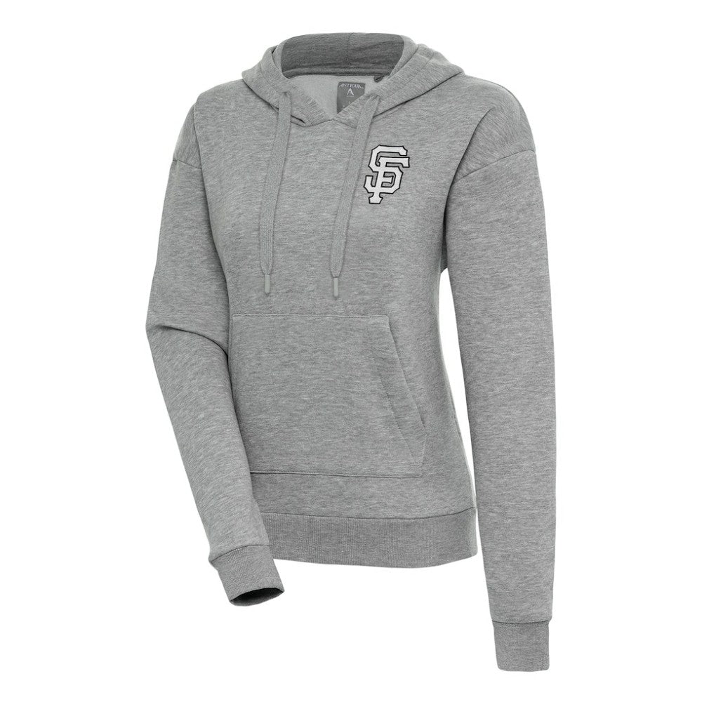 San Francisco Giants Antigua Women's Brushed Metallic Victory Pullover Hoodie - MLB Hoodies