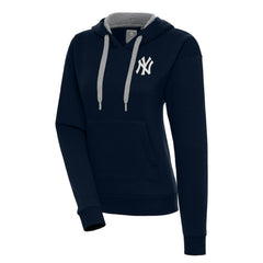 New York Yankees Antigua Women's Brushed Metallic Victory Pullover Hoodie - MLB Hoodies